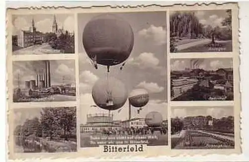 38766 Mehrbild Ak Bitterfeld Ballonaufstieg usw. 1939