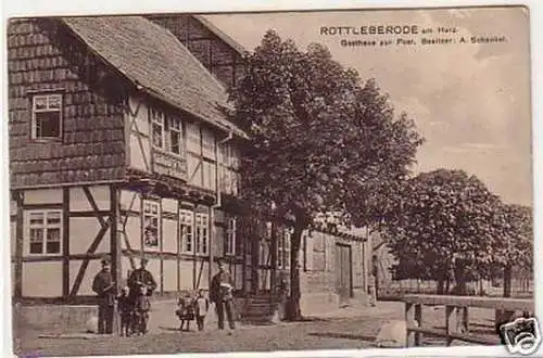 32936 Ak Rottleberode am Harz Gasthaus zur Post 1911