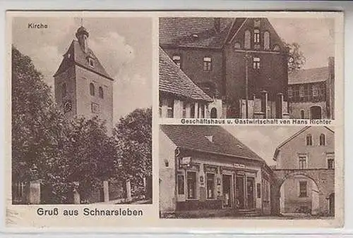 66253 Mehrbild Ak Gruß aus Schnarsleben Geschäftshaus und Gastwirtschaft 1936