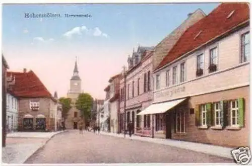 25079 Ak Hohenmölsen Herrenstraße mit Geschäften 1935
