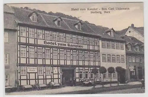 69101 Ak Stolberg Harz Hotel zum Kanzler um 1910