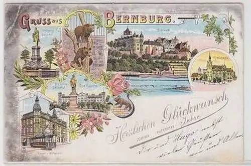 57066 Ak Lithographie Gruß aus Bernburg 1897