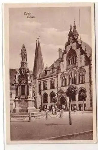 55898 Ak Egeln Rathaus um 1930