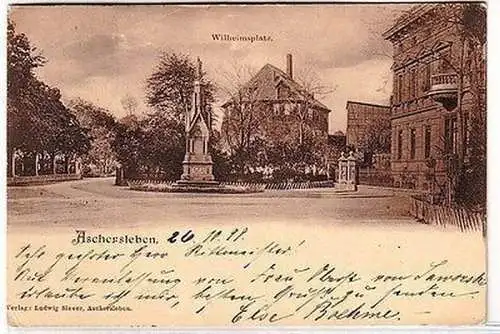 65583 Ak Aschersleben Wilhelmsplatz 1899