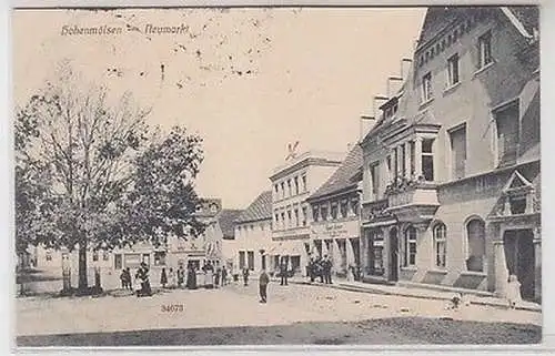 62464 Ak Hohenmölsen Neumarkt mit Geschäften 1922