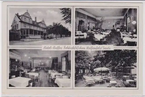 91835 Mehrbild AK Hotel-Kaffee Feldschlößchen Weißenfels Saale, Inh. F. Lange