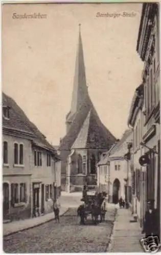 14370 Ak Sandersleben Bernburger Strasse um 1920