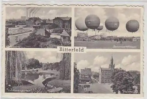 43423 Mehrbild Ak Bitterfeld Ballonwettfliegen usw.1940