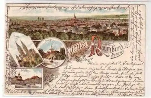 48294 Ak Lithografie Gruss aus Naumburg 1897