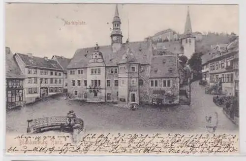 95190 Ak Blankenburg am Harz - Marktplatz mit Rathaus 1906