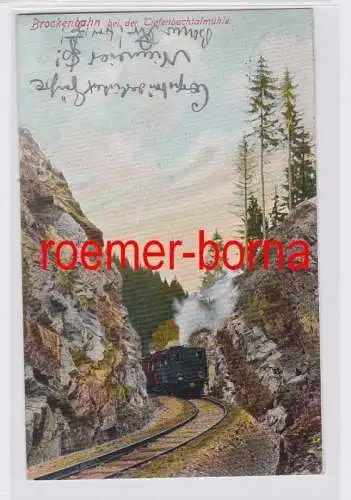 82274 Ak Brockenbahn bei der Tiefenbachtalmühle 1910