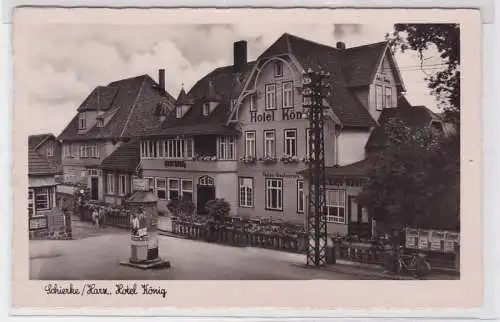 88447 Ak Schierke Harz Hotel König um 1940