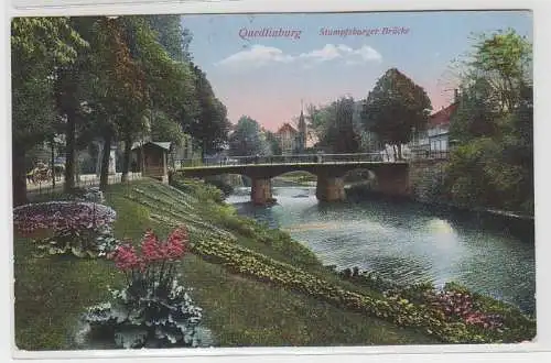 69535 Ak Quedlinburg Stumpfsburger Brücke 1930