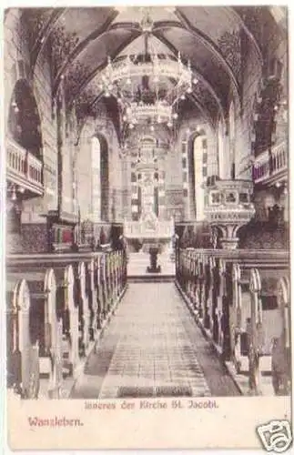 25682 Ak Wanzleben Inneres der Kirche St. Jacobi 1907