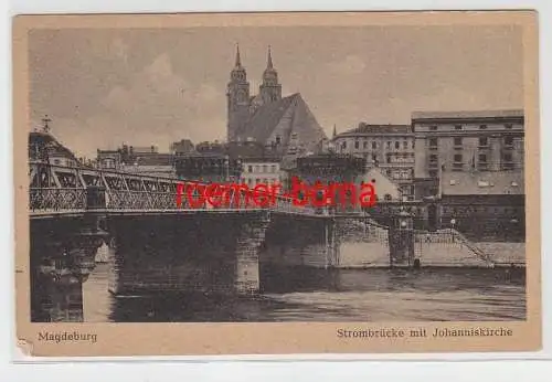 71172 Ak Magdeburg Strombrücke mit Johanniskirche 1951