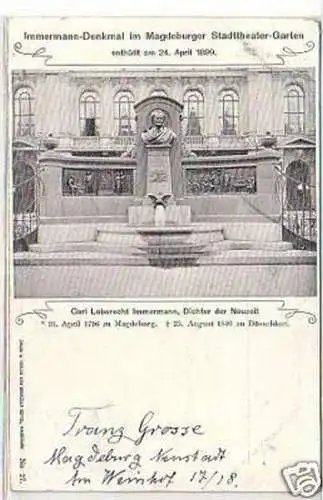 31957 Ak Magdeburger Stadttheater Garten 1899