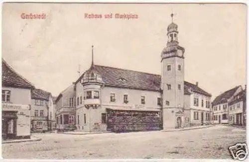 25601 Ak Gerbstedt Rathaus und Marktplatz 1912