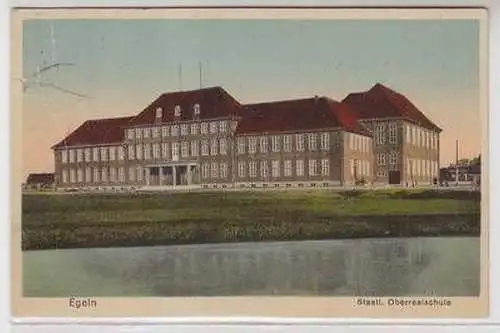 56136 Ak Egeln staatliche Oberrealschule um 1920