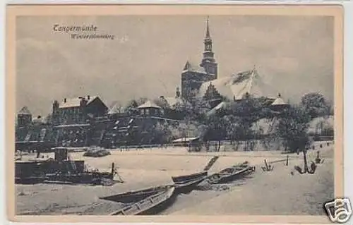 34756 Ak Tangermünde Winterstimmung 1919