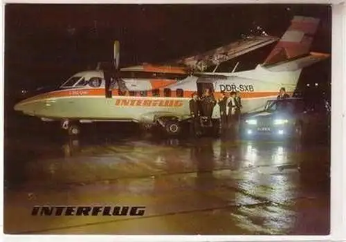 52608 DDR Ak Interflug Kurzstreckenflugzeug L-410 um 1985