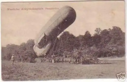 18003 Ak Westlicher Kriegsschauplatz Fesselballon 1917