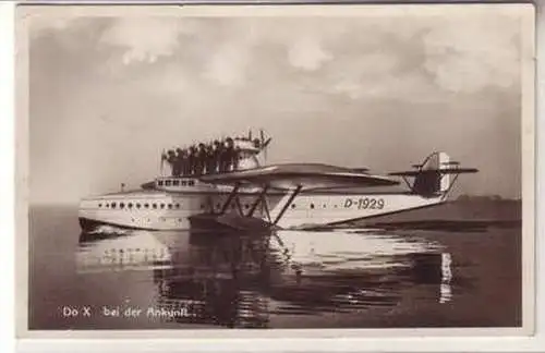 35309 Ak Riesenflugzeug DO X bei der Ankunft 1932