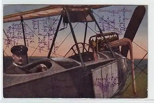 45047 Ak Flugzeug Albatros vor dem Start 1918