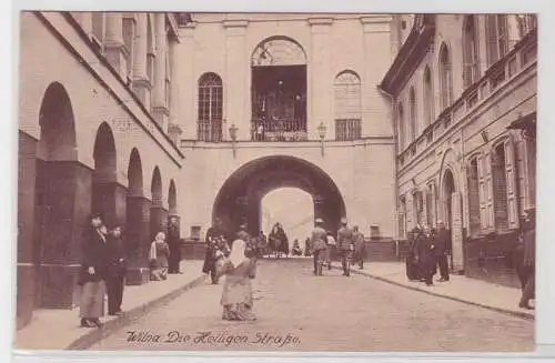 88183 Feldpost Ak vom östlichen Kriegsschauplatz Bahnhof in Wilna Vilnius 1917