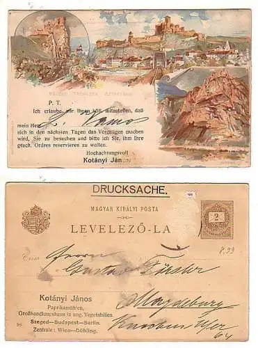 30241 Ganzsachen Ak Litho Beczko Trencsen Sztrecsno Ungarn Paprikamühlen um 1900