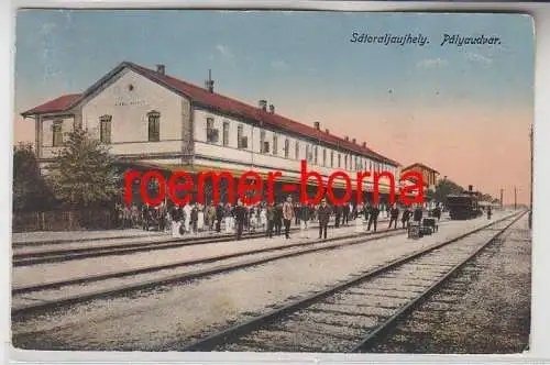 79941 Ak Sátoraljaújhely Pályaudvar Bahnhof 1915