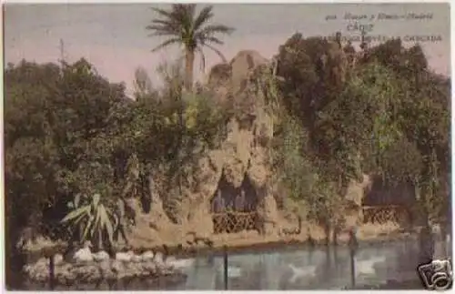 12611 Ak Cadiz Parque Genoves la Cascada um 1910