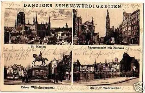 27595 Mehrbild Ak Danziger Sehenswürdigkeiten um 1928