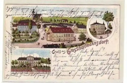 49788 Ak Lithografie Gruss aus Grosshartmannsdorf 1903