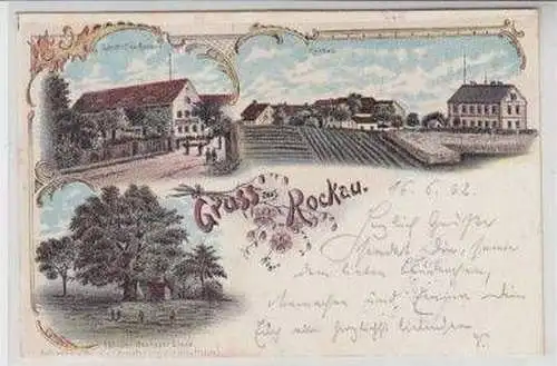 49415 Ak Lithografie Gruss aus Rockau Gasthaus 1902