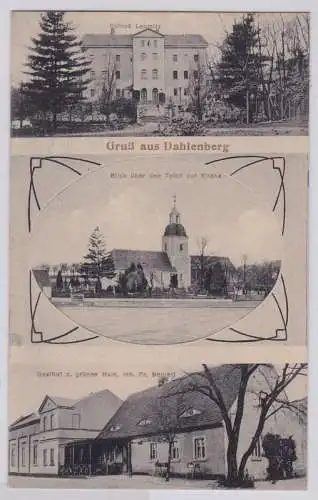 91704 Mehrbild Ak Gruß aus Dahlenberg Gasthof zum grünen Hain um 1912