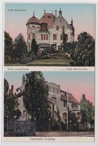 86754 Mehrbild Ak Gautzsch Leipzig Villa Brümmer, Lauterbach, Brachmann