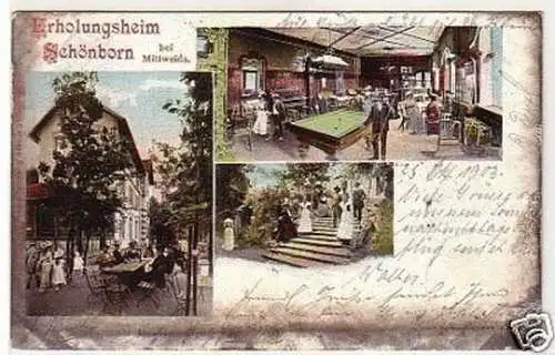 32758 Ak Erholungsheim Schönborn bei Mittweida 1903