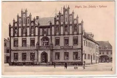 41737 Feldpost Ak Mügeln Rathaus mit Ratskeller 1915