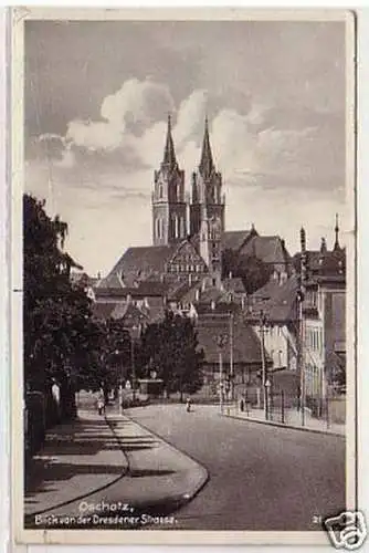 19607 Ak Oschatz Blick von der Dresdner Straße um 1930