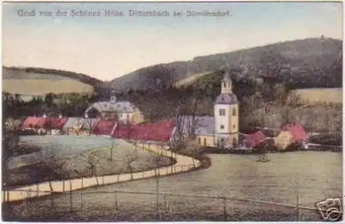 18472 Ak Dittersbach Gruß von der Schönen Höhe 1918