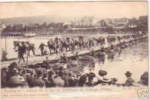 18491 Ak Schiffsbrücke bei Soebrigen (Pillnitz) 1905