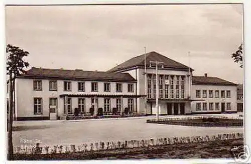 10112 Ak Flöha in Sachsen Bahnhof um 1940