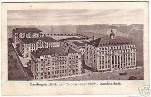 10685 Ak Einweihung der Bundesschule Leipzig 1926