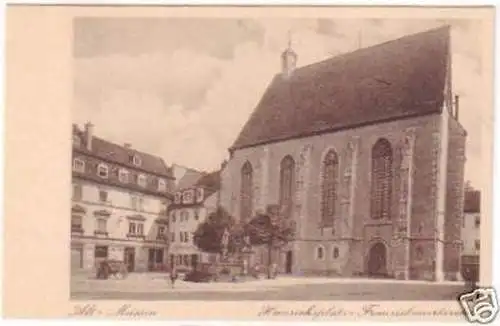 25695 Ak Alt Meißen Heinrichsplatz Franziskanerkirche