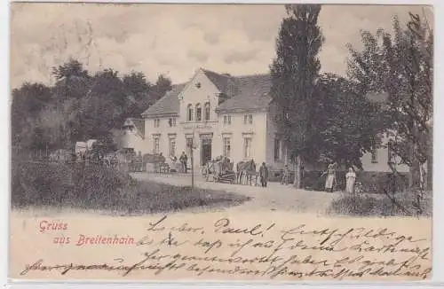 59915 Ak Gruß aus Breitenhain bei Lucka Gasthof 1900