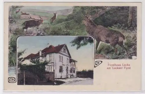 88588Mehrbild Ak Forsthaus Lucka am Luckaer Forst 1912