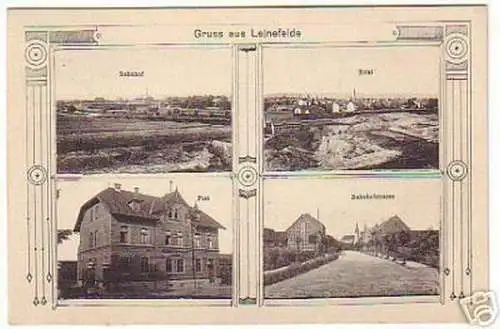 14040 Mehrbild Ak  Gruß aus Leinefelde Bahnhof usw.1912