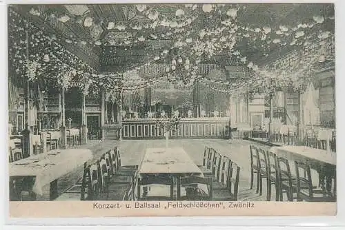 71329 Ak Zwönitz Konzert- und Ballsaal 'Feldschlößchen' um 1910