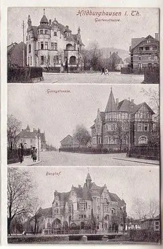 61008 Mehrbild Ak Hildburghausen i. Th. Gartenstraße Georgstraße Burghof um 1910