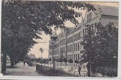 62071 Ak Pößneck in Thüringen Bürgerschule 1910